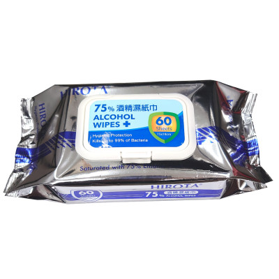 75%酒精60片裝濕紙巾 HS-TT-HA5060